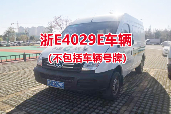序号01：大通轻型厢式货车，车牌号为浙E4029E（不包括车辆号牌）